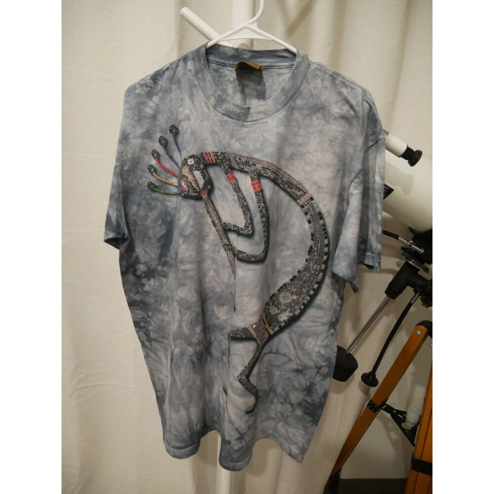 vintage the mountain spirit lizard tie dye t-shirt xl 1996 single stitch usa